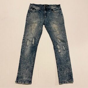 Rocawear Men’s Acid Wash Distressed Skinny Jeans W32 L32